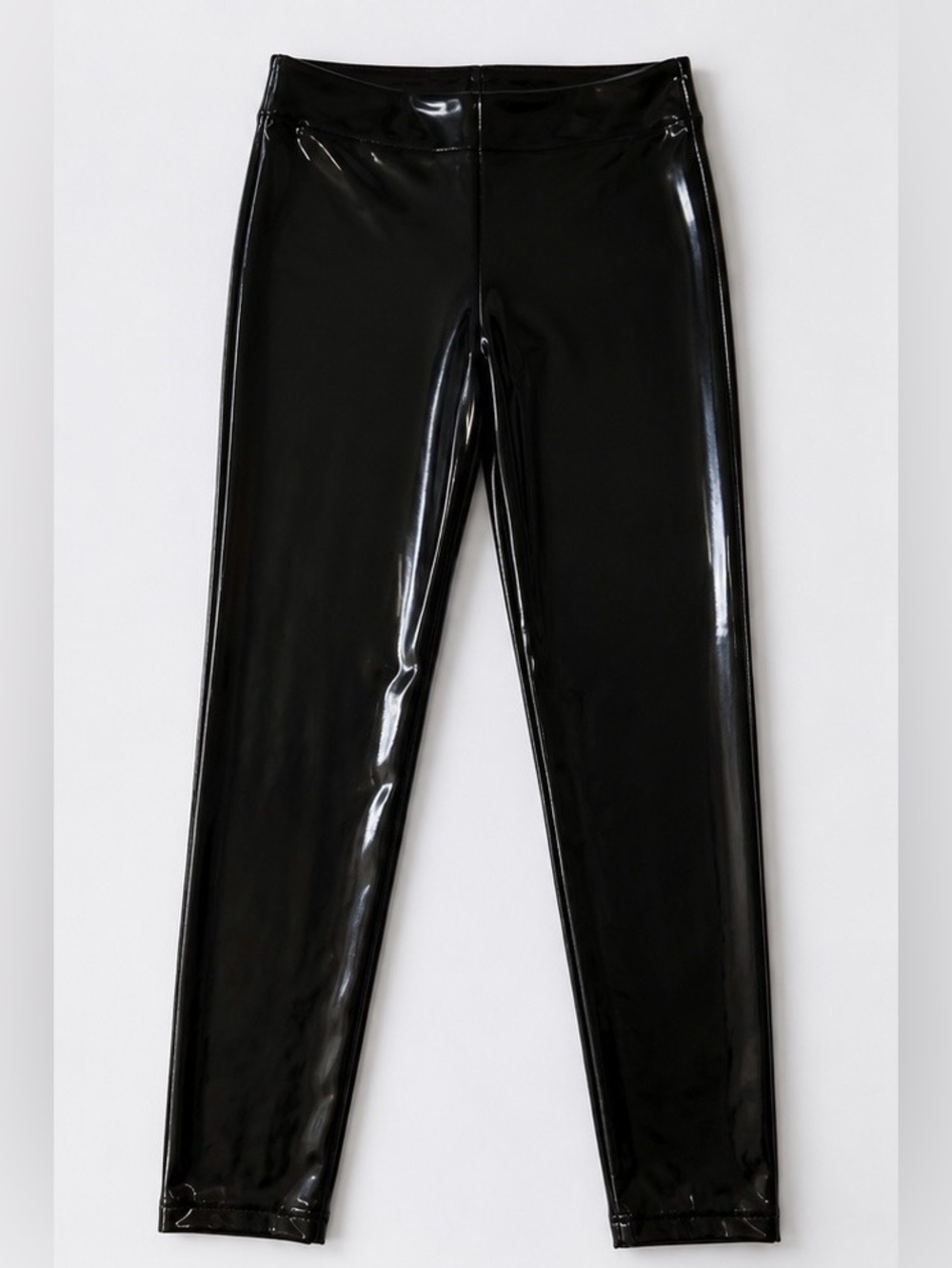 Le Lis Black Patent Faux Leather
Vinyl Leggings Size Large NWT High
Waist Glossy